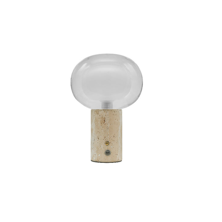 Luminario Candle de mesa con base G9 (foco no incluido), travertino acabado beige de iLumileds