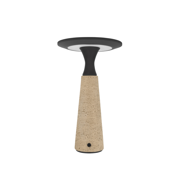 Luminario de mesa con LED de 2W, luz 2400K / 4000K / 6500K, travertino acabado beige, ILUEURMFLAT2WCCTTB de iLumileds