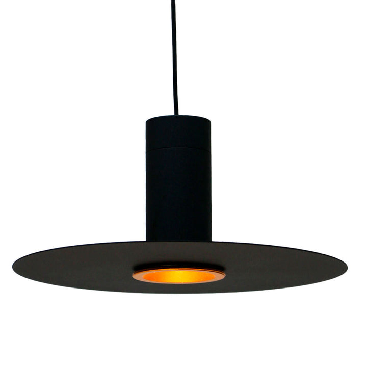 Luminario Liena Módulo LED Capsular cilíndrico 7W luz cálida acabado negro con dorado pantalla extendida de iLumileds