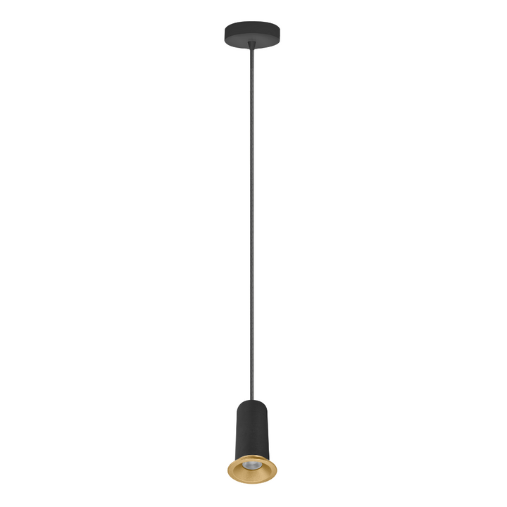 Luminario Liena módulo LED Capsular cilíndrico 7W luz cálida acabado negro con dorado de iLumileds