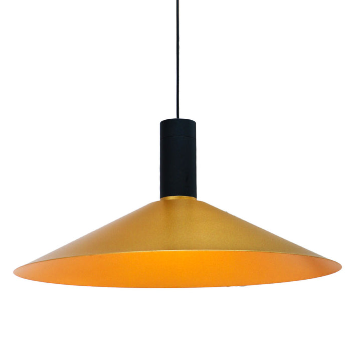 Luminario Liena Módulo LED Capsular cilíndrico 7W luz cálida acabado negro con dorado pantalla extendida profunda de iLumileds