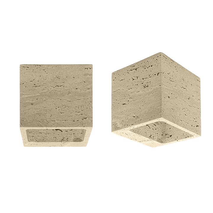 Luminario arbotante cuadrado Louvre con salida directa / indirecta 3W luz cálida (3000K) 85-265V, acabado travertino beige iLumileds