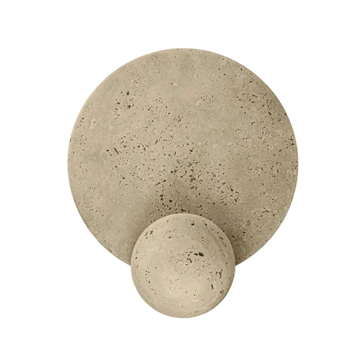 Luminario arbotante circular luz indirecta Serenissima 8W luz cálida (3000K) 85-265V, acabado travertino beige iLumileds