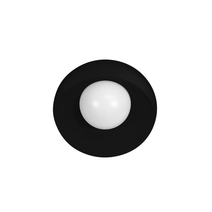 Luminario Augur de muro 12W con salida de luz cálida directa frontal, fabricado en aluminio acabado negro, 100 -265Vca, apto para zonas húmedas de línea Europea iLumileds