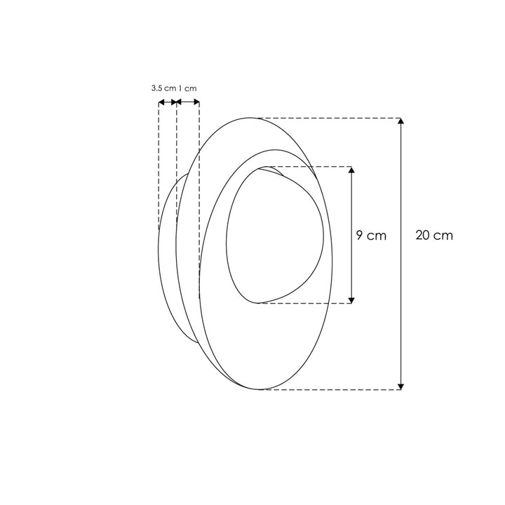 Luminario Augur de muro 12W con salida de luz cálida directa frontal, fabricado en aluminio acabado negro, 100 -265Vca, apto para zonas húmedas de línea Europea iLumileds