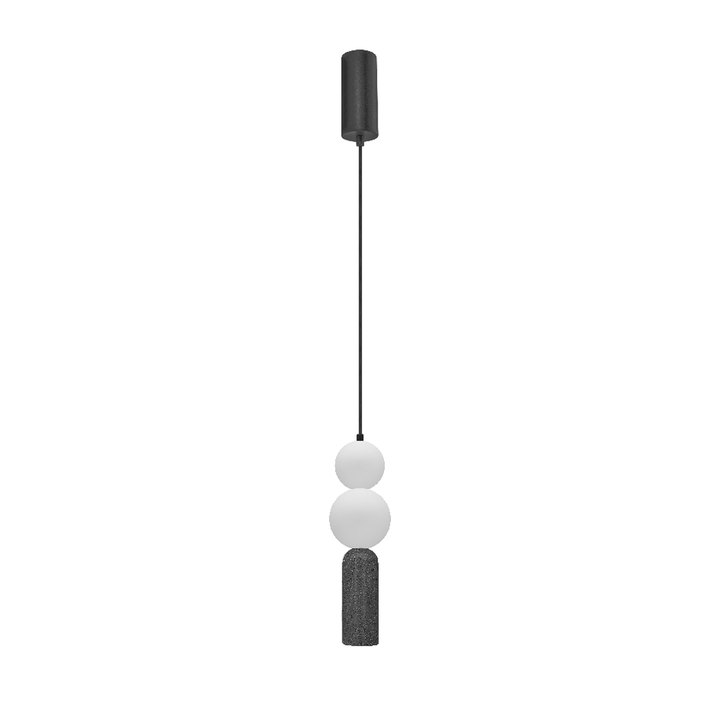 Luminario Gota para suspender con LED de 6W, luz cálida (3000K), piedra volcánica acabado natural de iLumileds