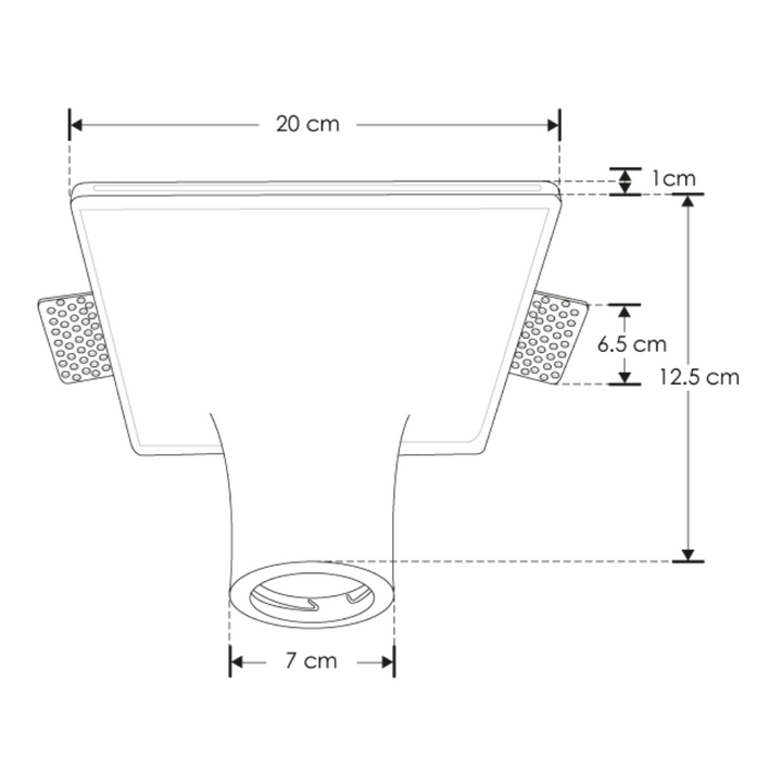 Luminario trimless cono sobresalido para empotrar yeso para MR16 GU10 de iLumileds