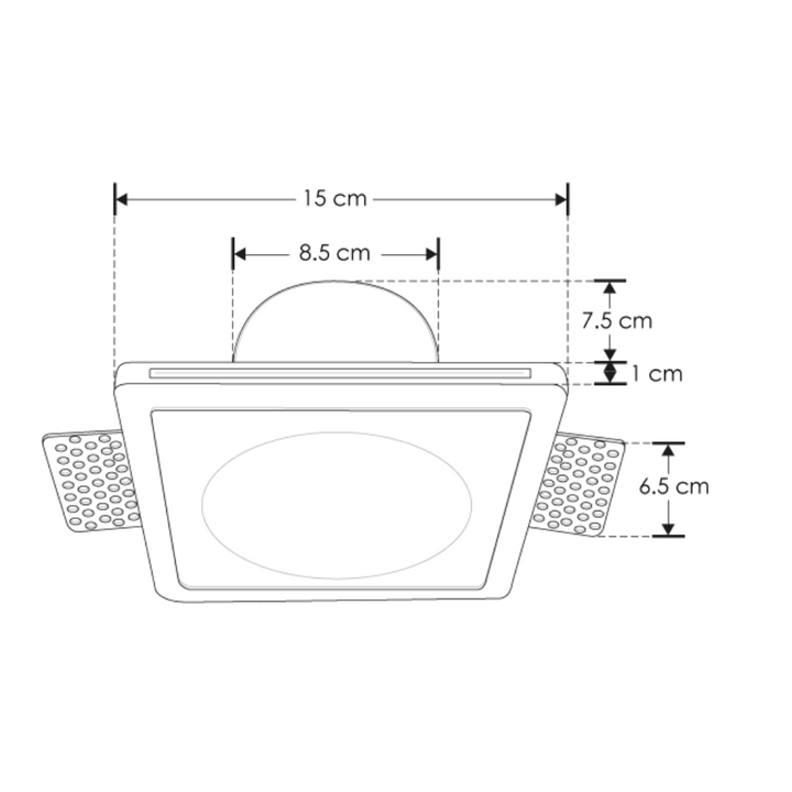 Luminario trimless circular bajo deslumbramiento para empotrar yeso para MR16 GU10 de iLumileds