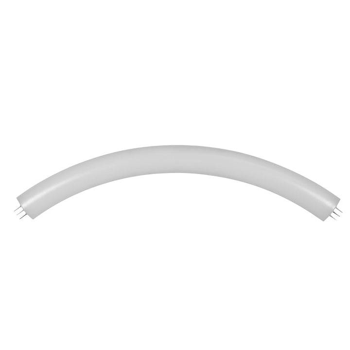 Luminario curvo interconectable 4W serie DW, 26cm de largo atenuable opciones color de luz 127V, policarbonato acabado blanco con cubierta de policarbonato difuso de iLumileds