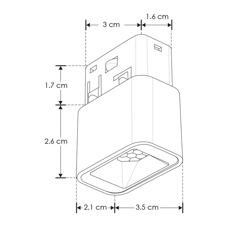 Mini luminario puntual 3W 24° luz cálida (3000K) 48V bajo deslumbramiento con louver para riel magnético de iLumileds