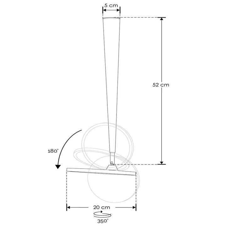 Luminario circular Ø20cm direccionable para sobreponer, 18w luz cálida (3000K) de línea Europea iLumileds