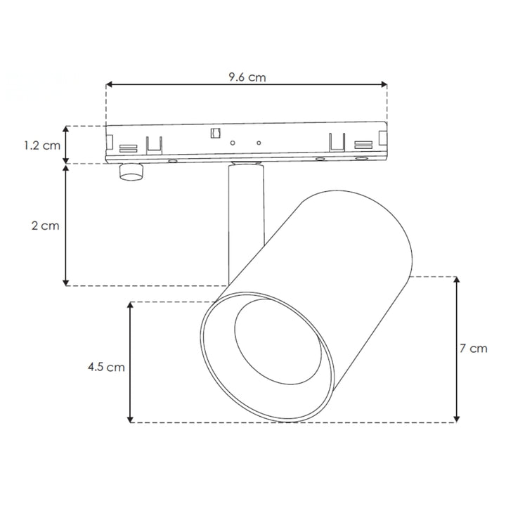 Proyecto para Nano Track 9W 24° luz cálida (3000K) 24Vcc de iLumileds