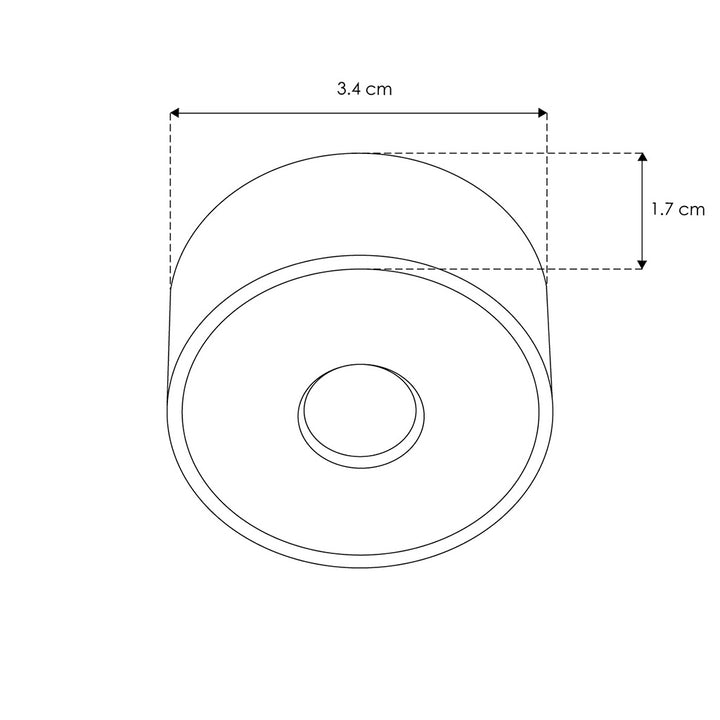 Downlight sobreponer 2W 24° luz cálida (3000K) 24Vcc Nano Track de iLumileds