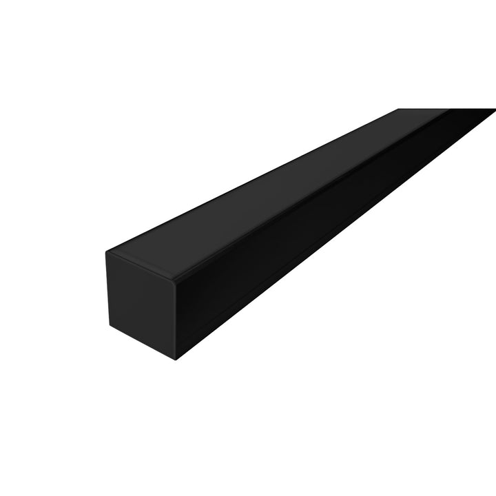 Kit de perfil negro de alumino SIN MICA ILUPA2404CONKIT. -L:2m A:2.6cm Al:2.6m- para tiras LED o tarjetas de LED recomendadas, incluye 2 tapas laterales y 2 grapas de sujeción de iLumileds