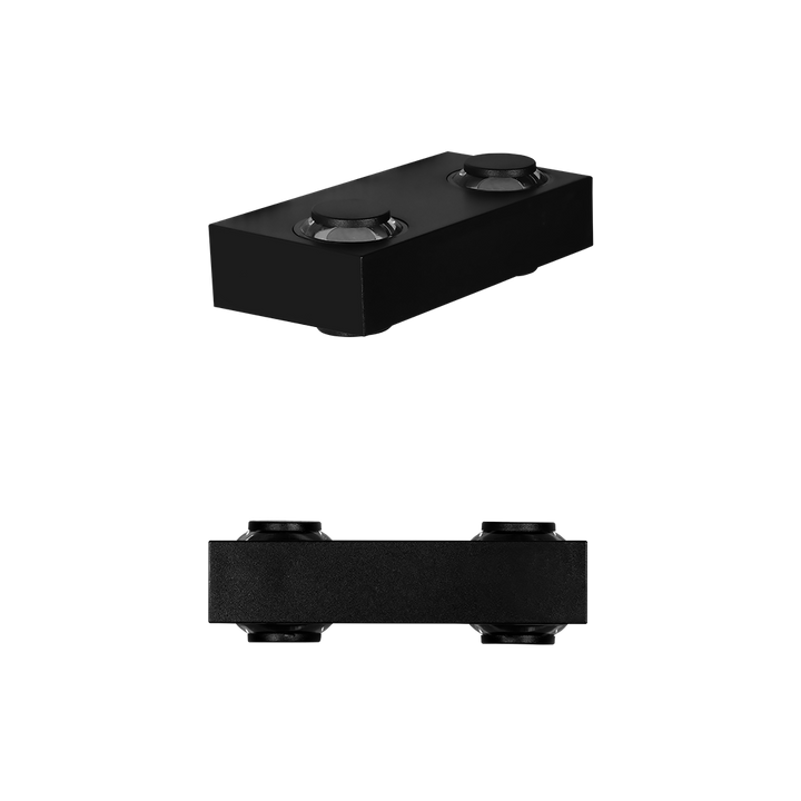 Luminario muro con doble efecto ondular simétrico de onda de luz directo / indirecto 4W luz cálida (3000K), fabricado en policarbonato negro 85-265V de iLumileds