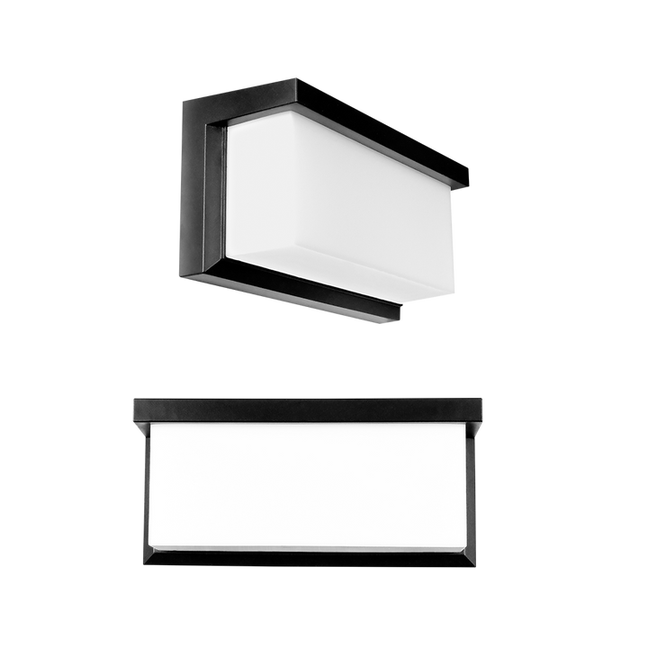 Wallpack decorativo 20W luz cálida (3000K) 85-265V, de policarbonato negro de iLumileds