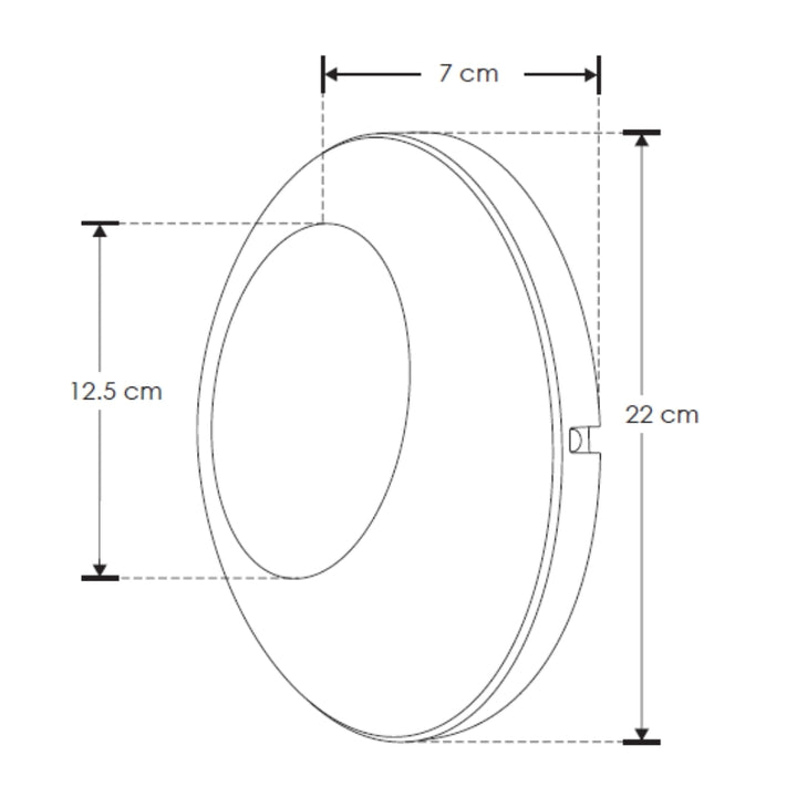 Ovalo de luz arbotante 24W luz cálida (3000K) para exterior 85-265V de iLumileds