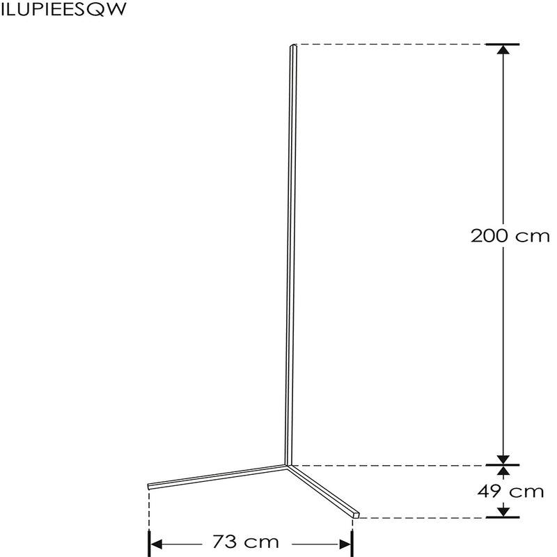 Luminario esquinero de piso 20W luz cálida (2700K) 2m de altura opción acabado negro o blanco de iLumileds