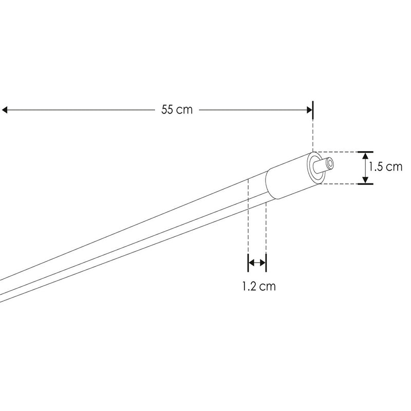Luminario para sistema RUB CUBE 6W 55cm 100° 24V  opción luz cálida (3000K) y neutra (4000K)de iLumileds