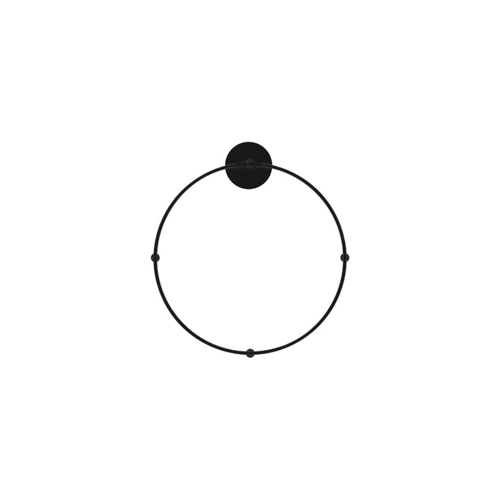 Luminario circular Ø55cm RUB CUBE luz indirecta 18W luz cálida (3000K) 100 - 240V, acabado negro, incluye accesorios para fijación y conexión de iLumileds