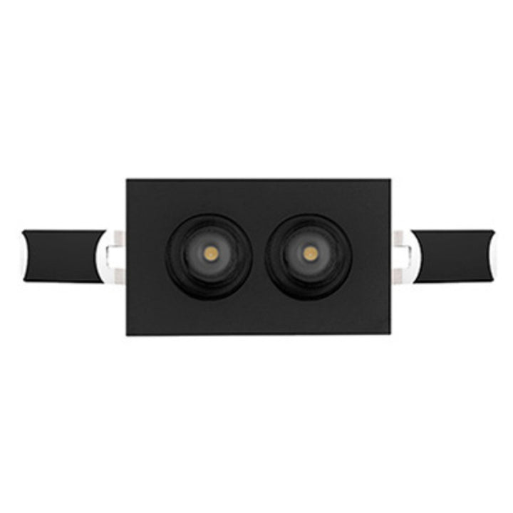 Luminario rectangular puntual 4W 36° bajo deslumbramiento, acabado negro con 2 cuerpos con chips marca Osram 85-277V de iLumileds