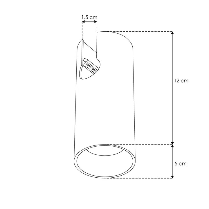 Cilíndro LED fijación superior 12W 36° 24Vcc, opciones color de luz cálido (3000K) y neutro (4100K), sistema REVERSI de iLumileds