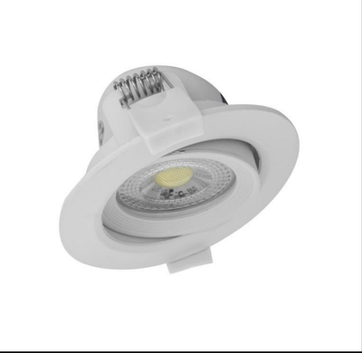 Luminario redondo LED 7W 45° luz fría (5000/5500K) (Ø 9cm) dirigible fabricado en policarbonato blanco 85-265V de iLumileds