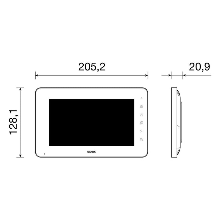 Pantalla adicional 7 pulgadas con teclado capacitivo para videoportero K40910 de Vimar