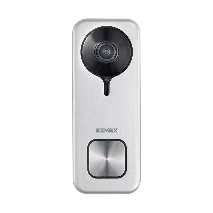 Kit timbre vídeo Wi-Fi ELVOX contiene 1 timbre vídeo con Wi-Fi integrado con cámara de vídeo, sensor anti manipulación, un alimentador 24Vdc de Vimar