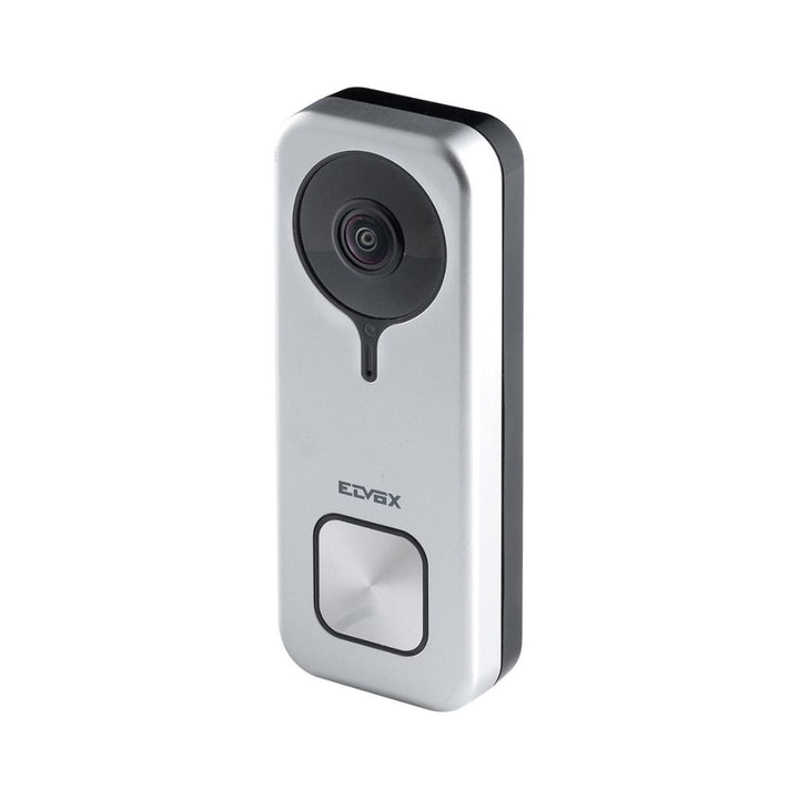 Kit timbre vídeo Wi-Fi ELVOX contiene 1 timbre vídeo con Wi-Fi integrado con cámara de vídeo, sensor anti manipulación, un alimentador 24Vdc de Vimar