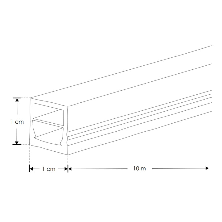 Tira LED Neón rectangular 8W/m 24Vcc 10m con corte en cualquier punto, para exteriores IP65, opciones color de luz de iLumileds