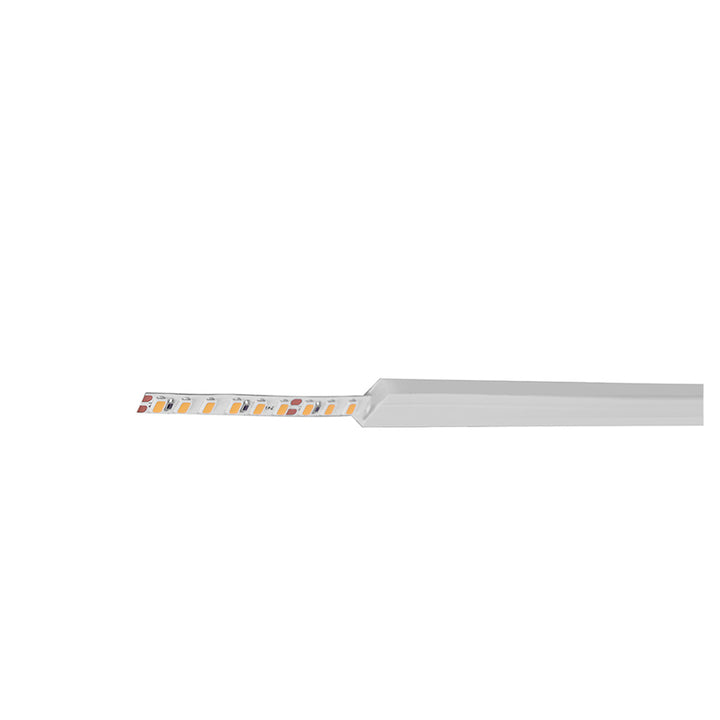 Tira LED salida lateral tipo neon (dobla a lo largo) 10W/m 24Vcc rollo de 10m (1.2cm de ancho), con cubierta de silicón acabado blanco para exteriores (IP65), opción luz cálida o neutra de iLumileds