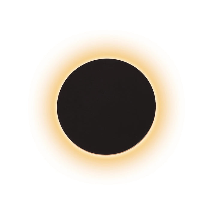 Aplique exterior 360° luz cálida indirecta 3W (Ø10cm) acabado negro de ICON