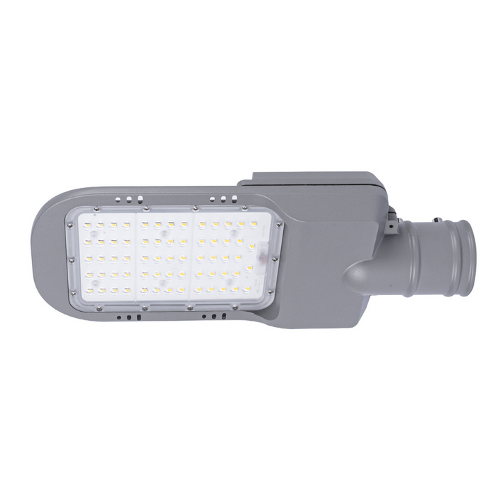 Luminario Alumbrado Público 50W Curva II media 5000K 100-277V con fotocelda protección 10kV de ICON