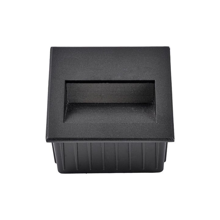 Luz de cortesía para empotre cuadrado negro 3W de ICON