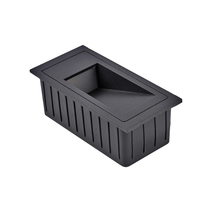 Luz de cortesía para empotre rectangular negro 3W de ICON