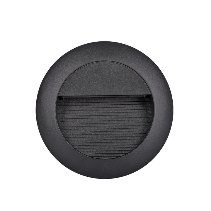 Luz de cortesía para empotre redondo negro 3W de ICON