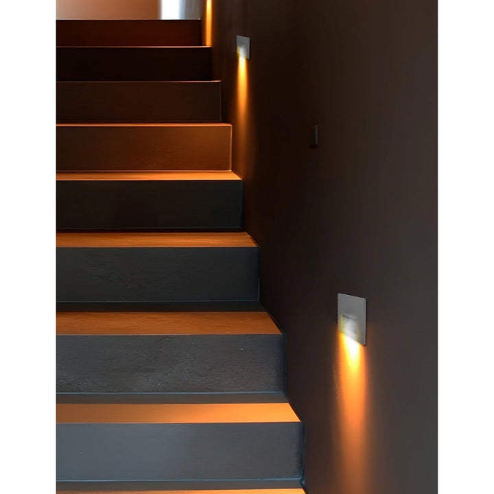 Luz de cortesía empotre slim, cuadrado gris 1W apertura cuadrada de ICON