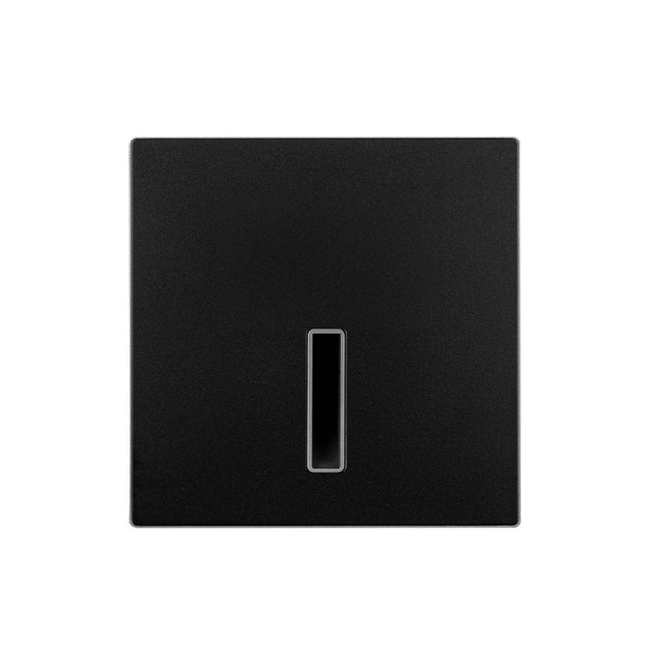 Luz de cortesía empotre slim, cuadrado negro 1W apertura lineal de ICON