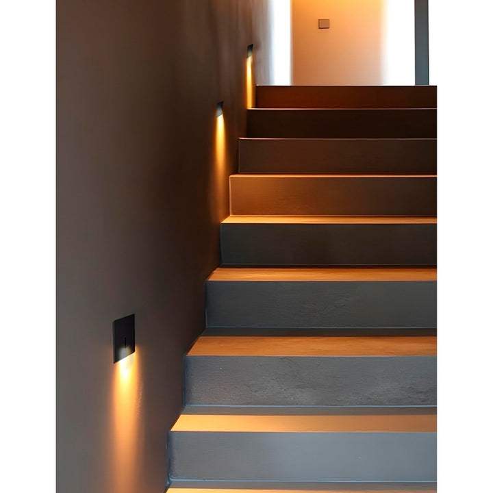 Luz de cortesía empotre slim, cuadrado negro 1W apertura lineal de ICON