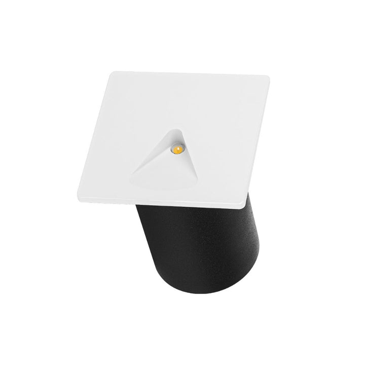 Luz de cortesía cuadrado 1W luz cálida (3000K) acabado negro, blanco o gris, apertura triangular 60° 85-265V IP65 de ICON