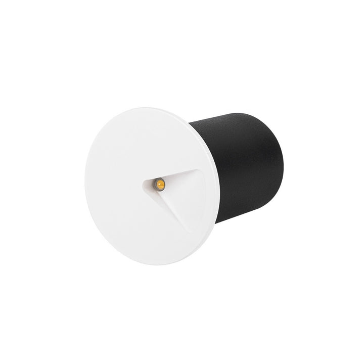 Luz de cortesía empotre, redondo blanco 1W apertura triangular de ICON