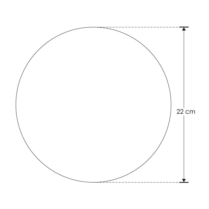 Circulo Ø22cm de policarbonato 18W luz cálida (3000K) en negativo, de policarbonato acabado negro de iLumileds