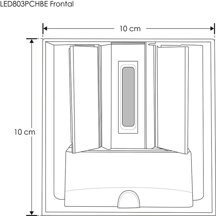 Cubo para muro exterior con doble salida de luz ajustable con cortadores 6W luz cálida (3000K) de iLumileds