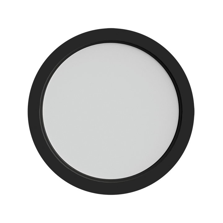 Panel Esscence Circular 24W (Ø22cm) para empotrar o sobreponer (incluye marco), color de luz selectable (cálido -3000K / neutro - 4000K / frío -5000K), acabado negro o blanco, 120-277V de Luceco - Negro