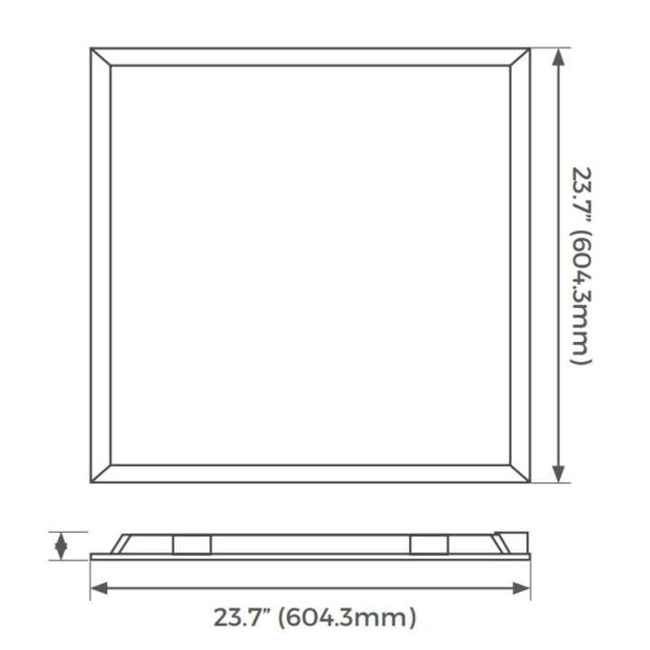 LuxPanel LED 30W 604.3mm x 604.3mm, opción color de luz neutro (4000K) y neutro frío (5000K) 50mil hr 120-277V de Luceco - Neutro Frío - 5000K