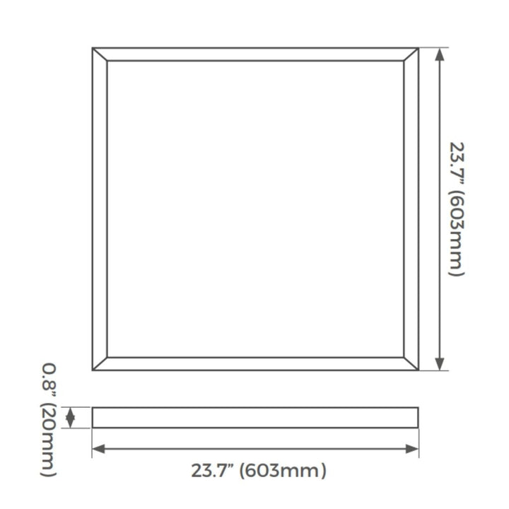 LuxFrame 4CCT 603x603mm potencia ajustable (30-35-40W) y 4CCT seleccionable(3000-4000-5000K-6000K) 120-277V, Atenuable 0-10V de Luceco