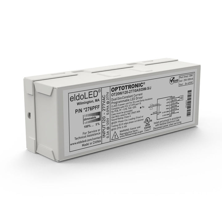 Driver Dual Dim OPTOTRONIC® OT20W Dim 0-10V/Fase Programable, 120-277V de eldoLED (antes OSRAM)