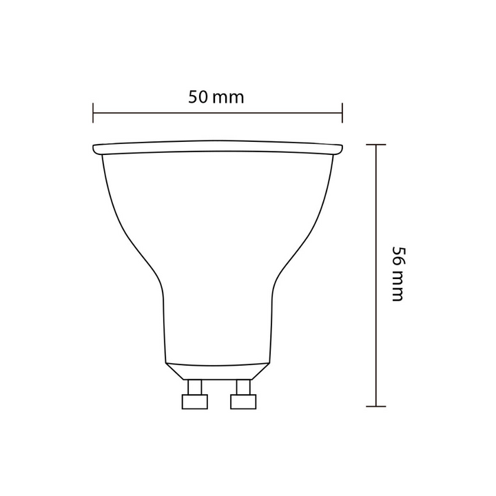 Foco MR16 7W 38° GU10 atenuable opción luz cálida (3000K) / fría (6500K) 100-130V de ICON