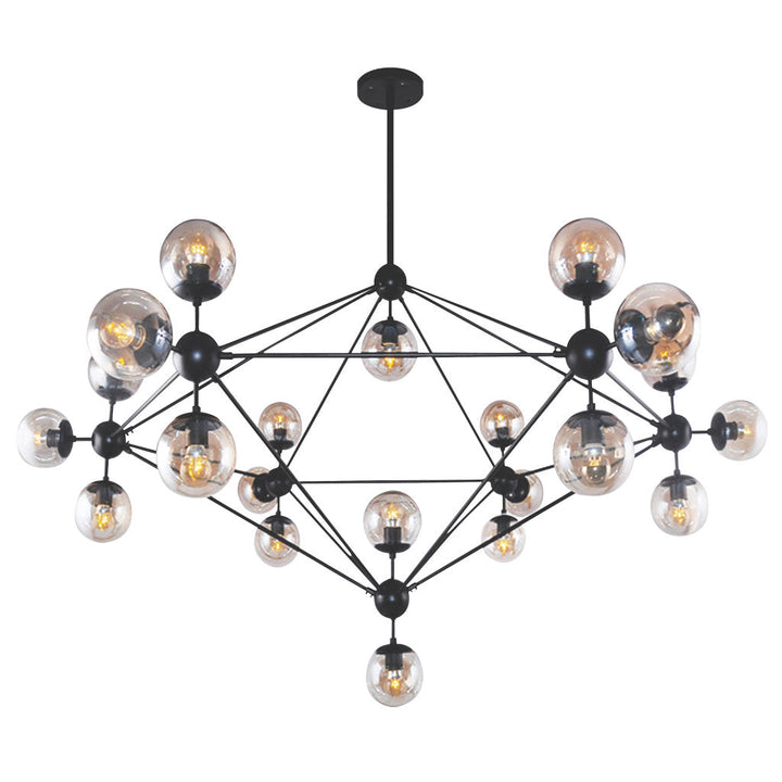 Lámpara colgante MIRÓ, base E26, foco no incluido, 127V de Quor Lighting - Q16083-BK/AM